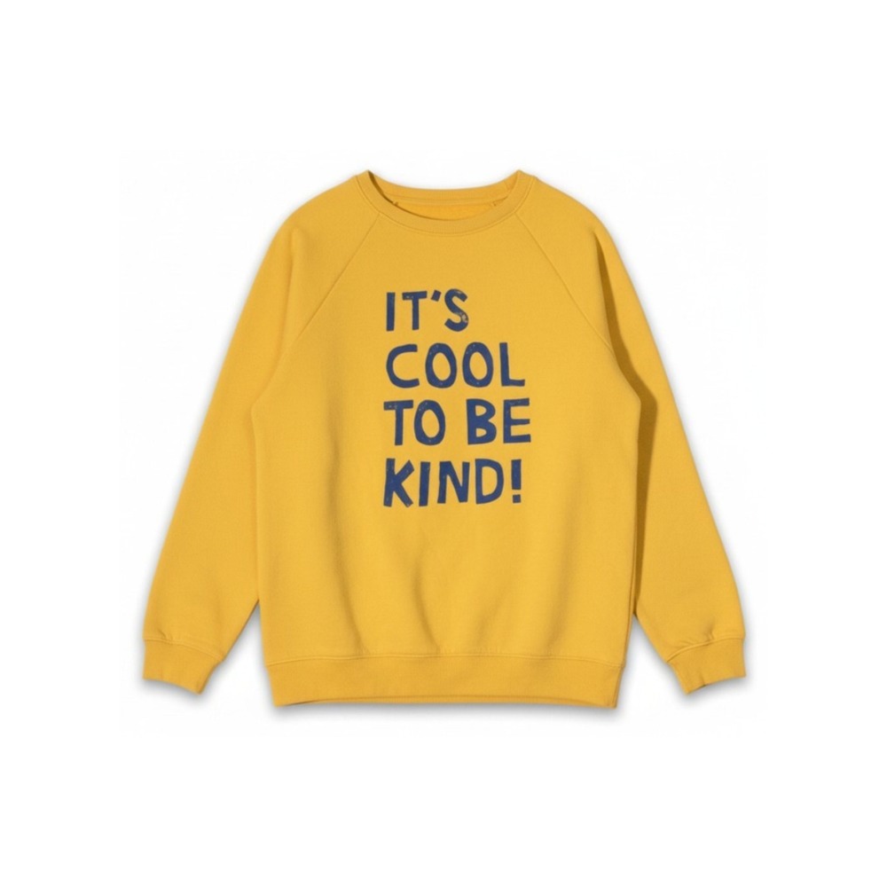 Cat Jack Sweatshirt Girls L Yellow Graphic Shirt Colorblock Kidcore Unisex Top